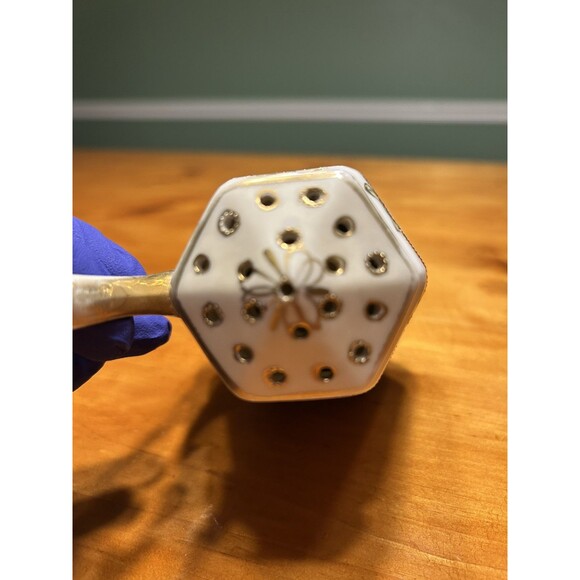 Nippon Hand Painted Gold Floral Porcelain Sugar Shaker Vintage 1911 - Picture 6 of 12